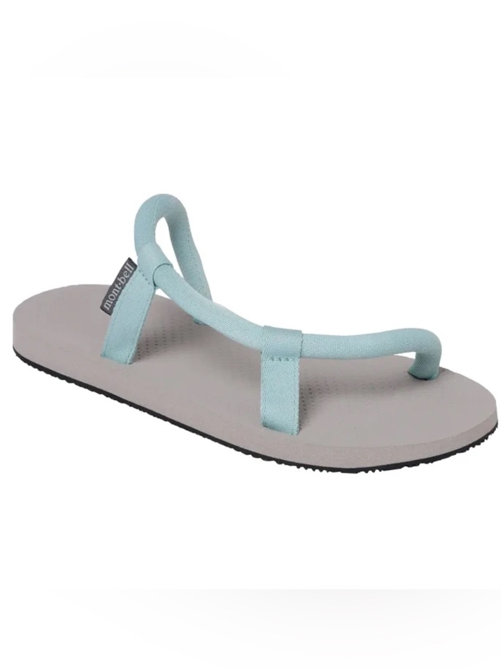 Montbell sock on sandals in light blue medium